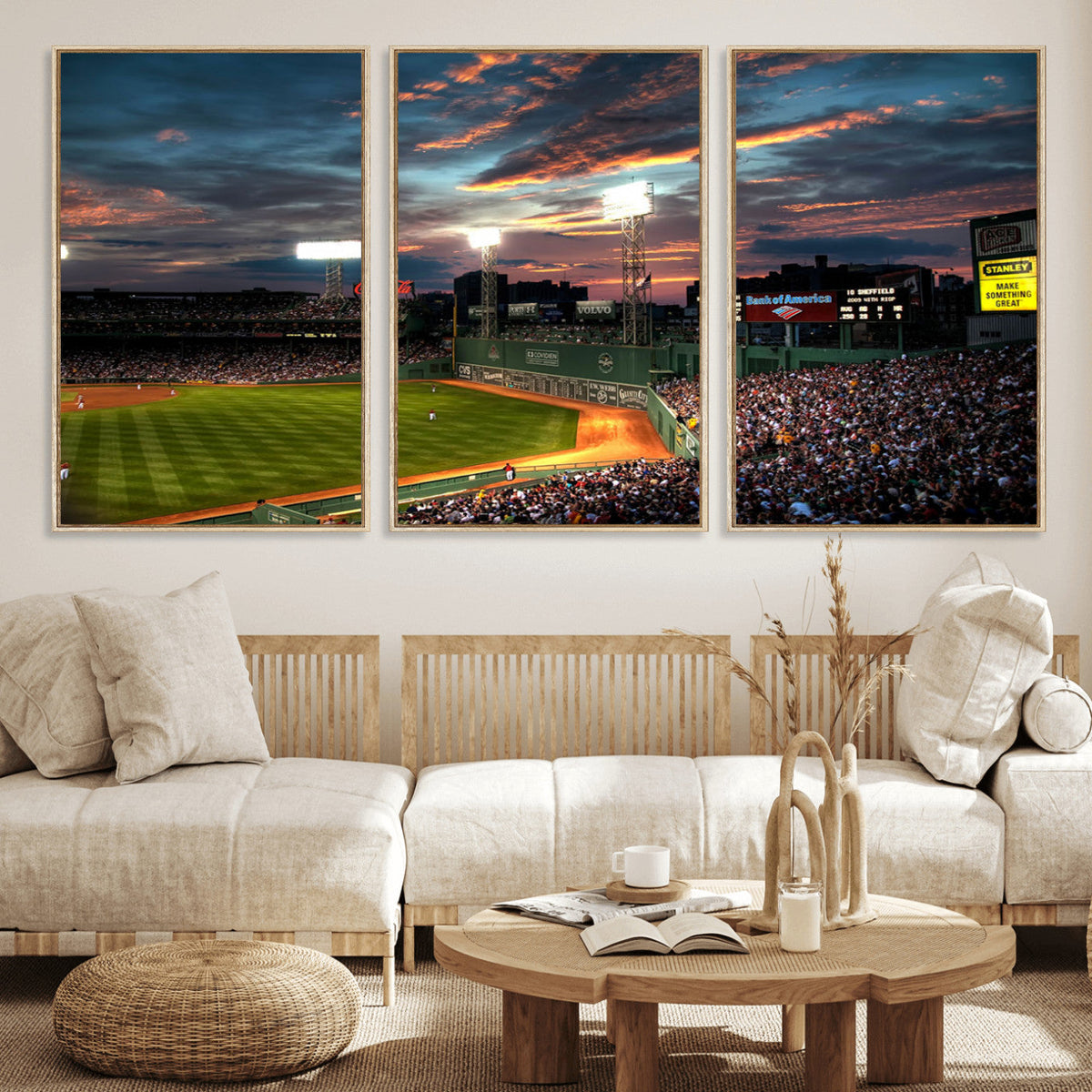 Fenway Park Wall Art Canvas Print | Large Baseball Stadium