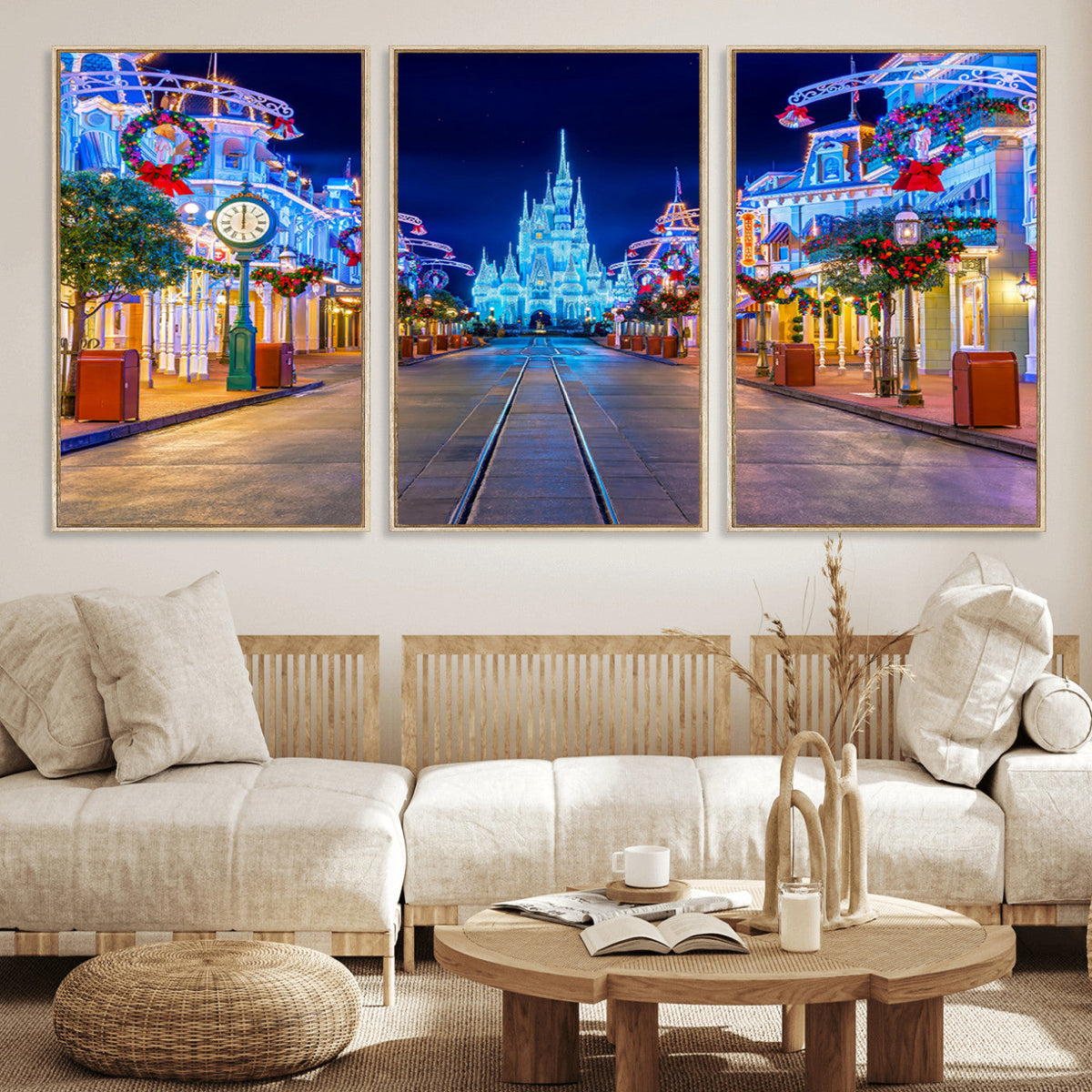 Disney Wall Art | Castle Large Wall Art Disney Magic Kingdom