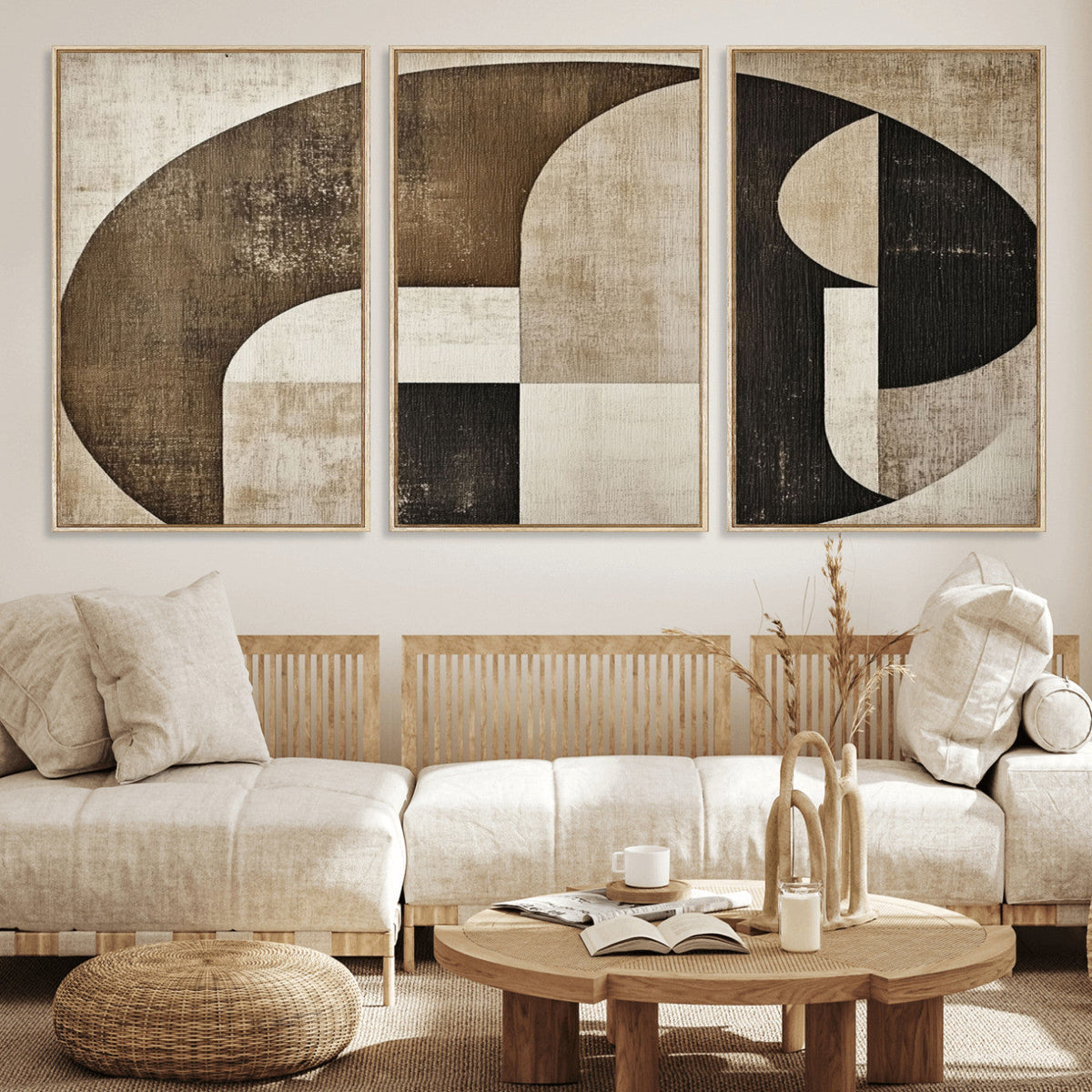 Wabi Sabi Abstract Wall Art | Geometric Modern Minimalist