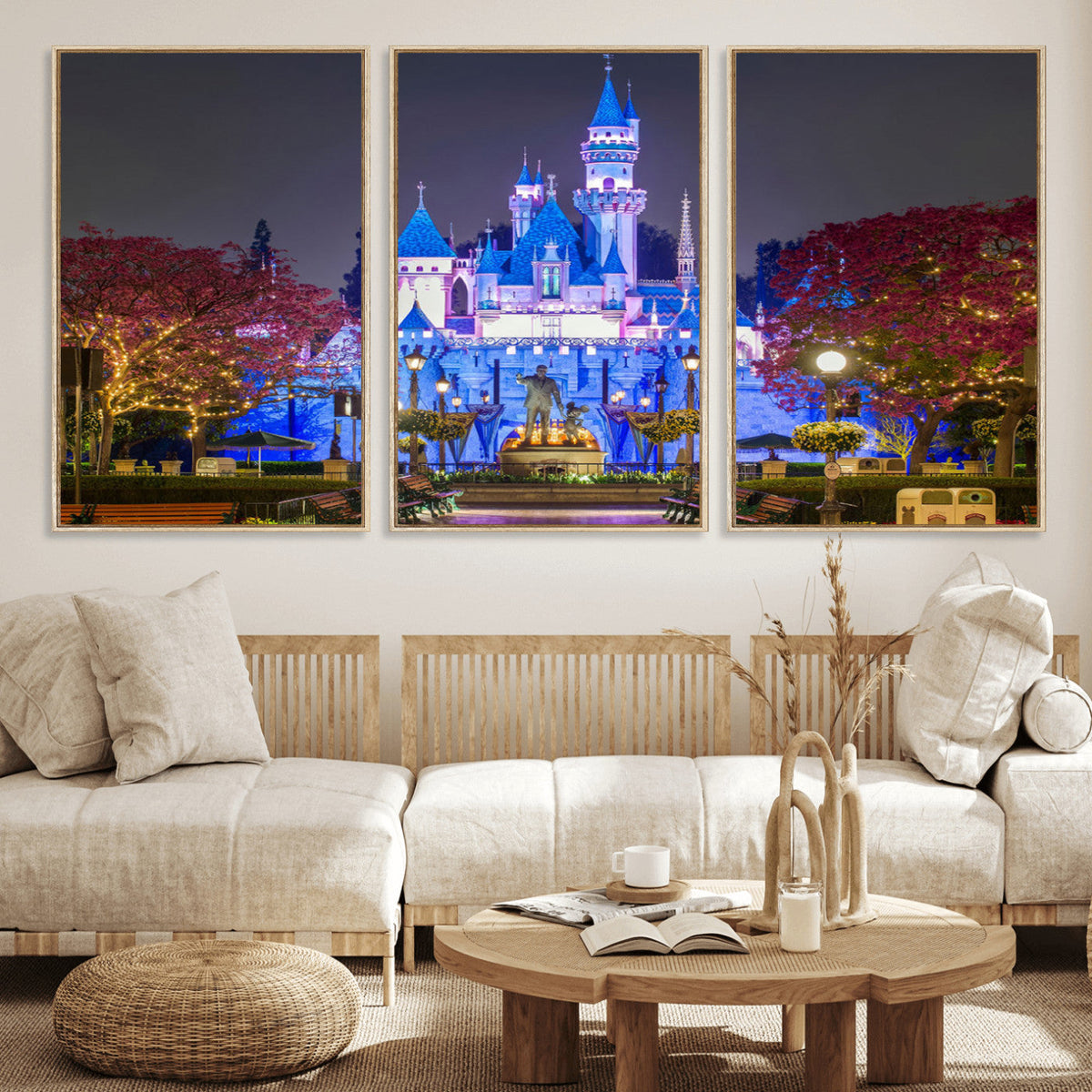 Disney Castle Wall Art Canvas Print – Magical Fairytale