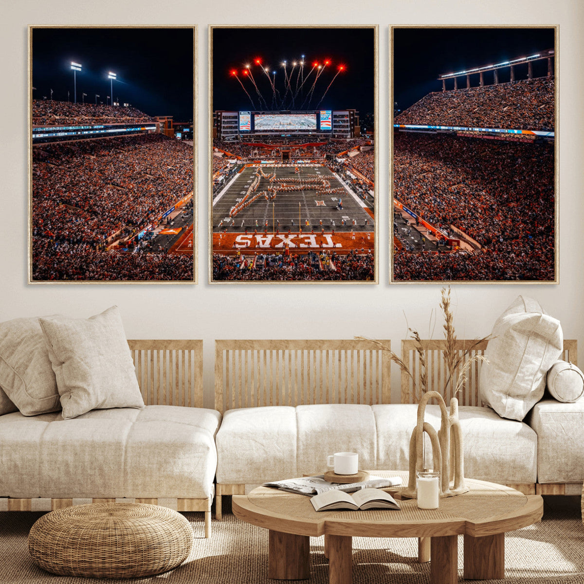 Texas Stadium Night Game Wall Art Canvas Print – Vibrant