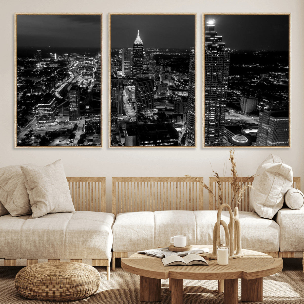 Atlanta Skyline Wall Art Canvas Print, Atlanta Downtown