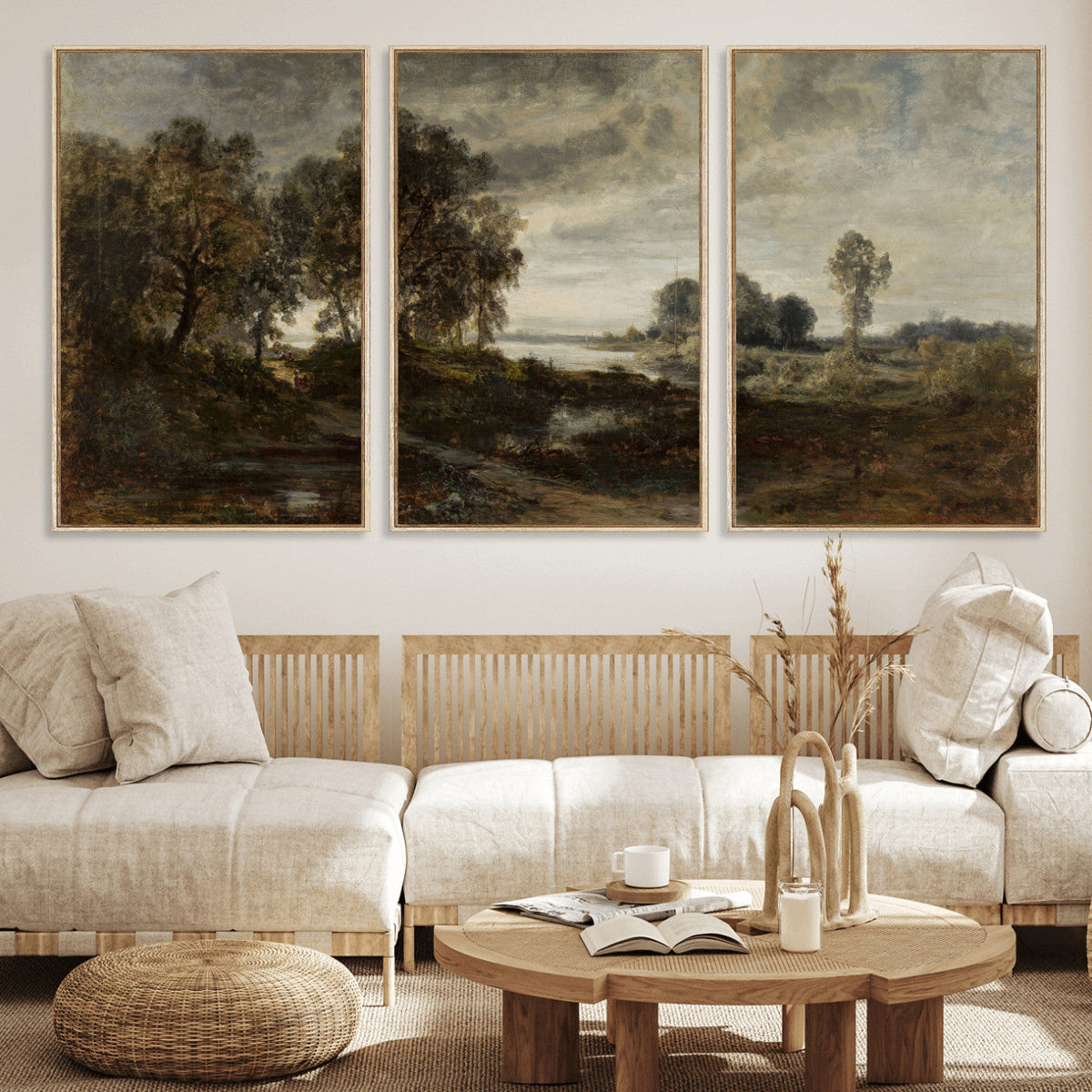 Adolf Dressler Landscape of the Oder River Wall Art Canvas