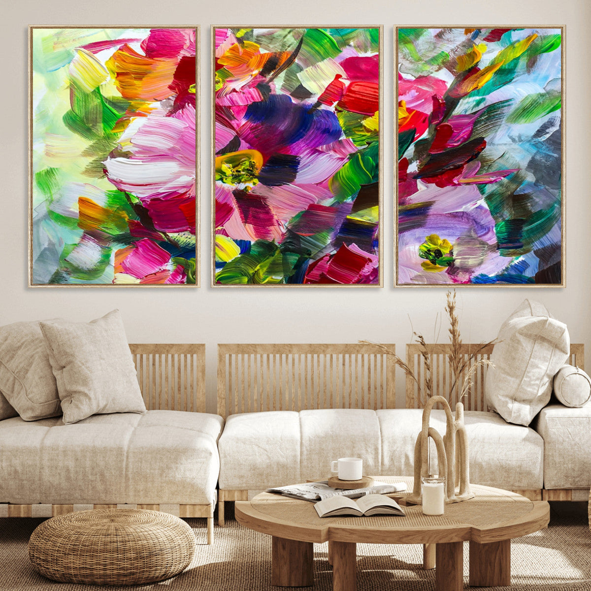 Oil Flower Abstract Canvas Print
