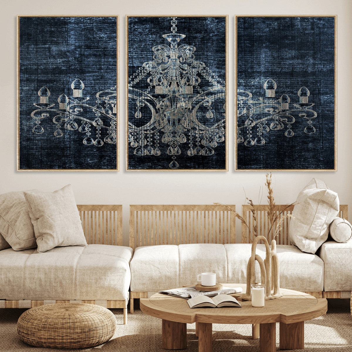 Dark Chandelier Wall Art Canvas Print