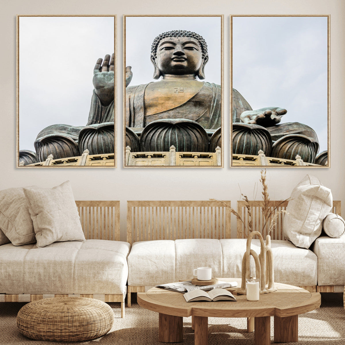 Buddha Statue Wall Art Canvas Print