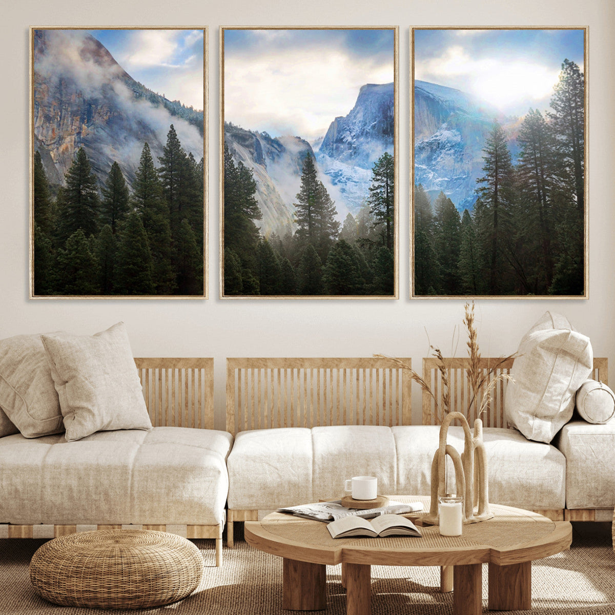 Half Dome Yosemite Calinia Wall Art Canvas Print El Capitan
