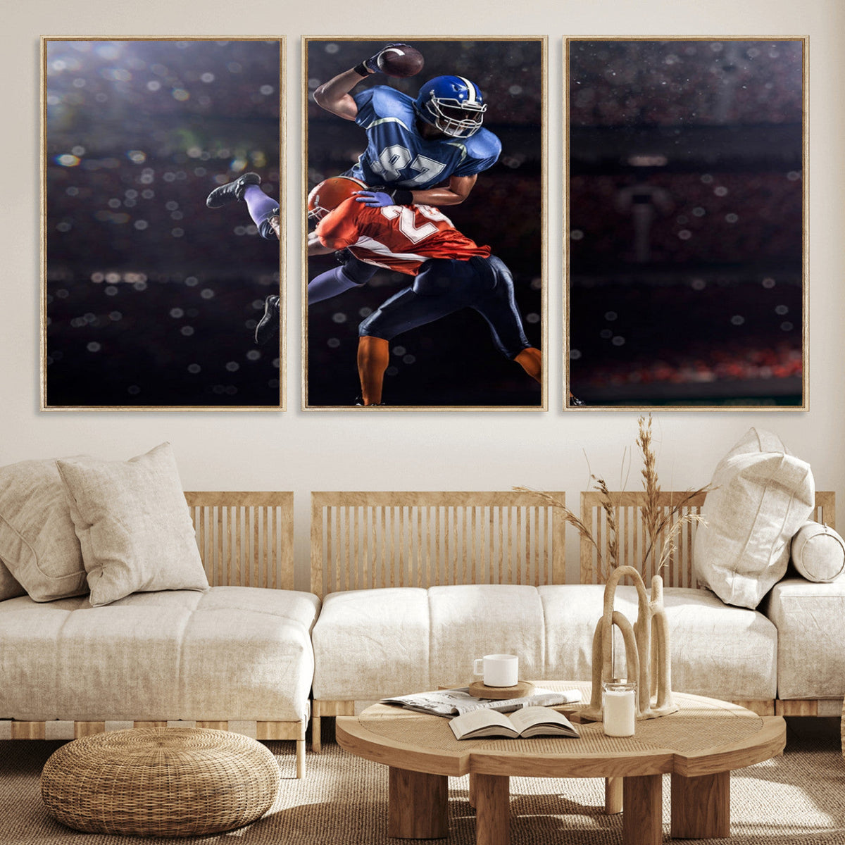 American Football Wall Art Canvas Print, Stadium Sport Wall
