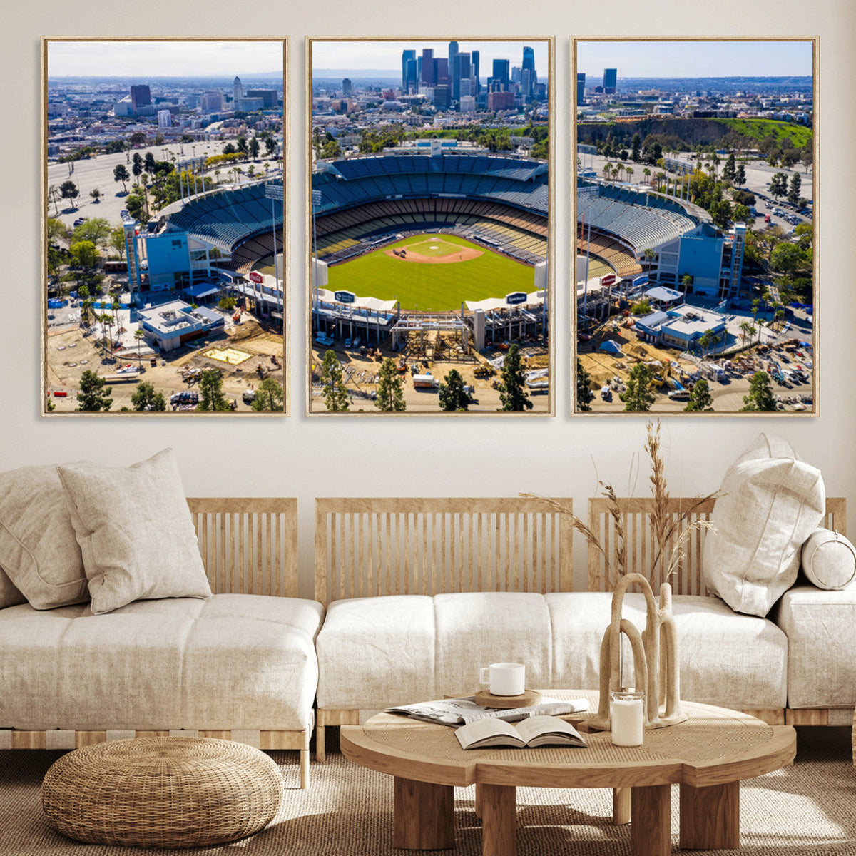 Los Angeles Dodgers Dodger Stadium Wall Art Canvas Print -