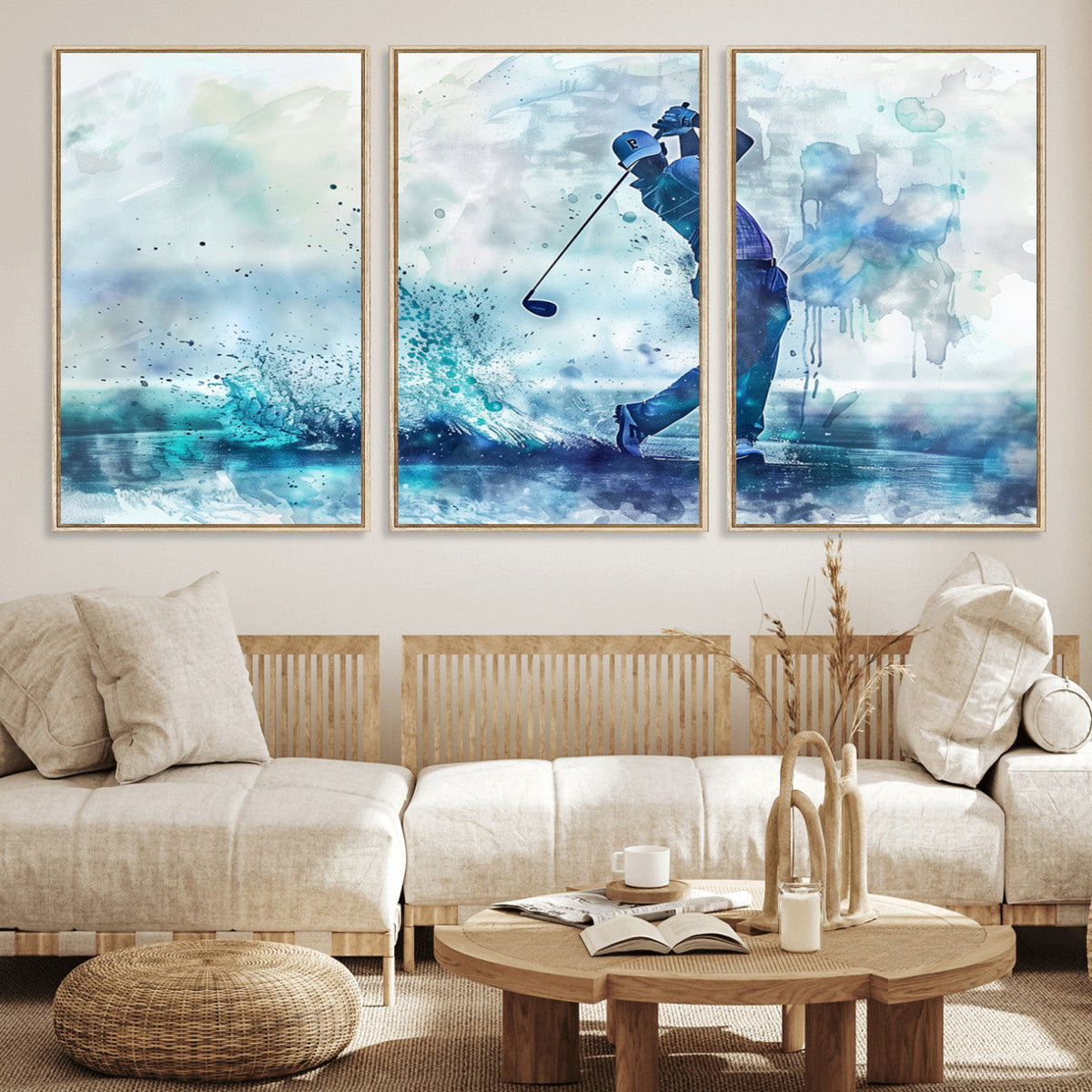 Golf Swing Wall Art Canvas Print - Sports-Inspired