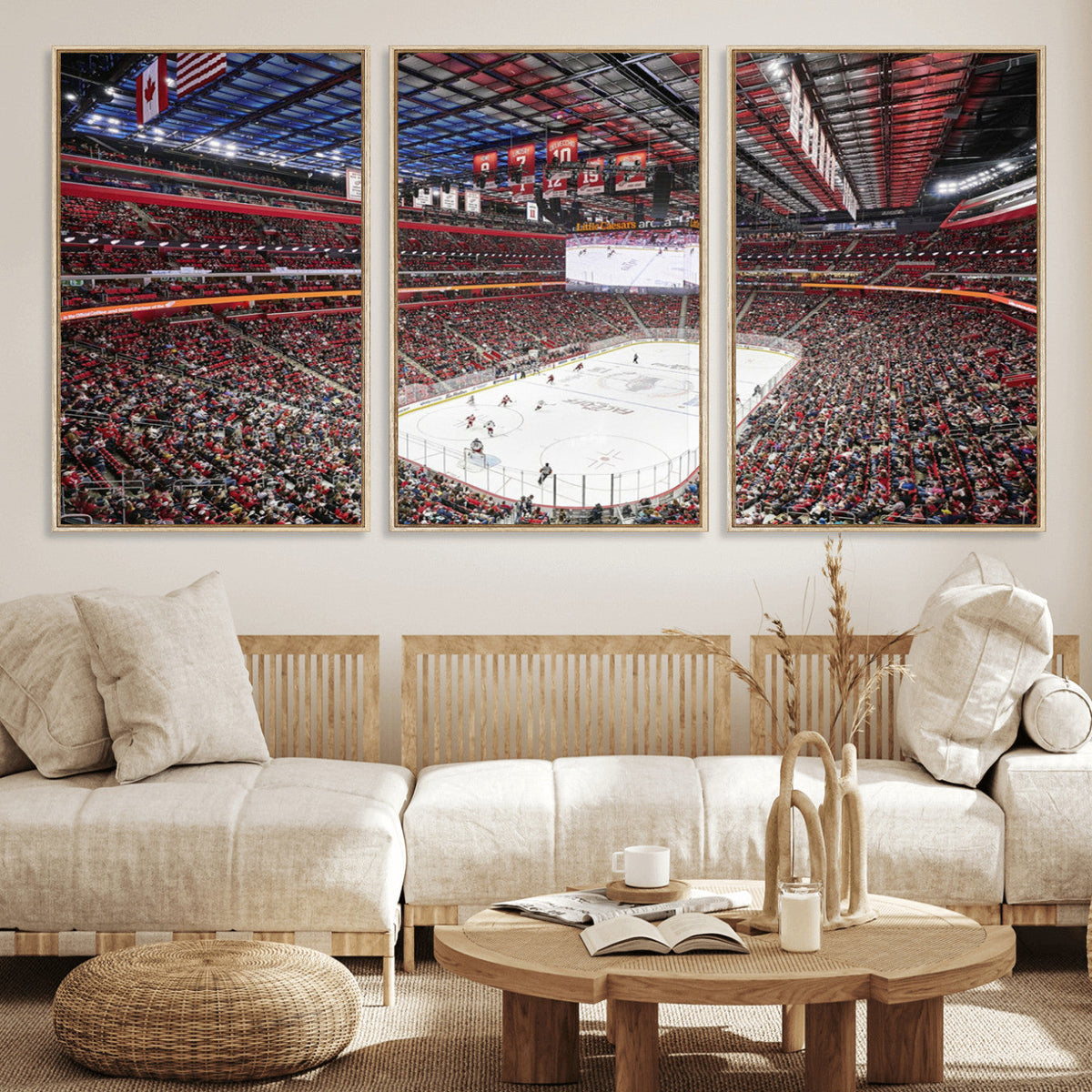 Barton Malow Little Caesars Arena Detroit Wall Art Canvas