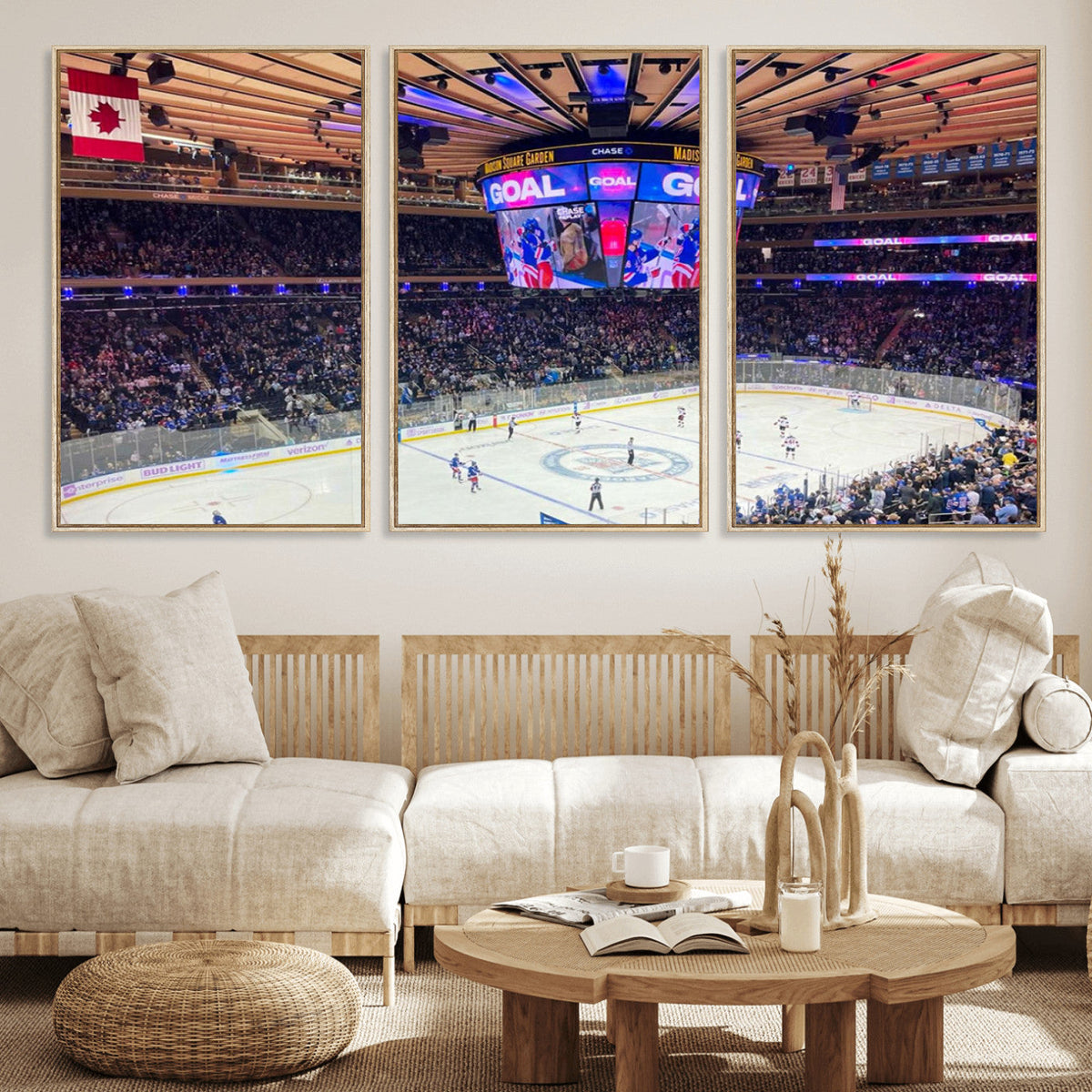 Madison New York Rangers Hockey Stadium Wall Art Canvas
