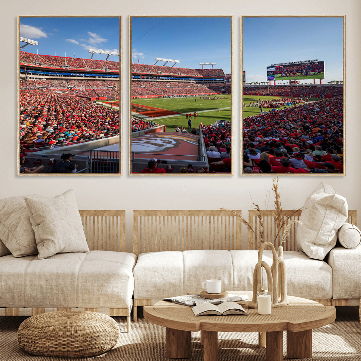 Florida Tampa Raymond James Stadium Wall Art Canvas Print -