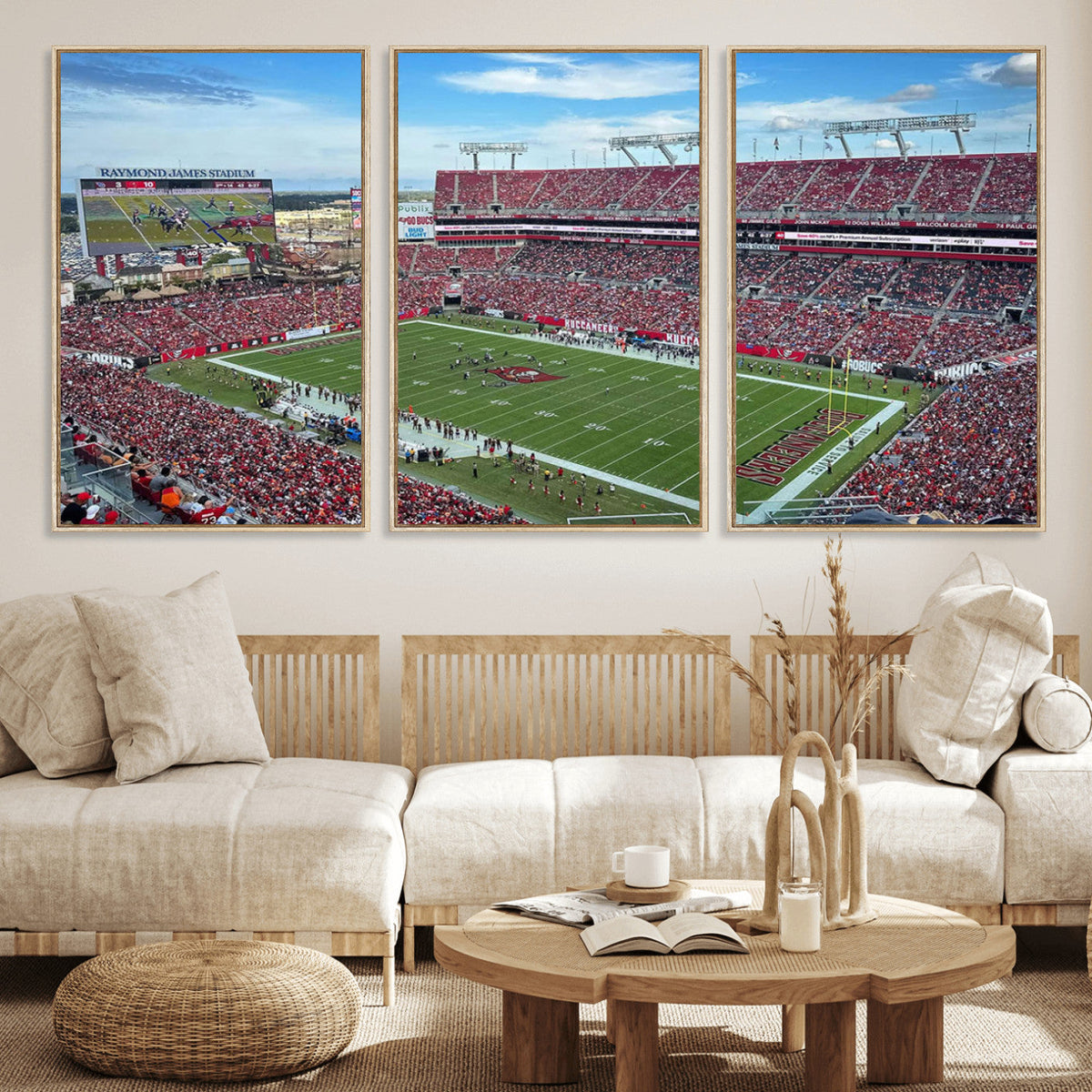 Florida Tampa Raymond James Stadium Wall Art Canvas Print -