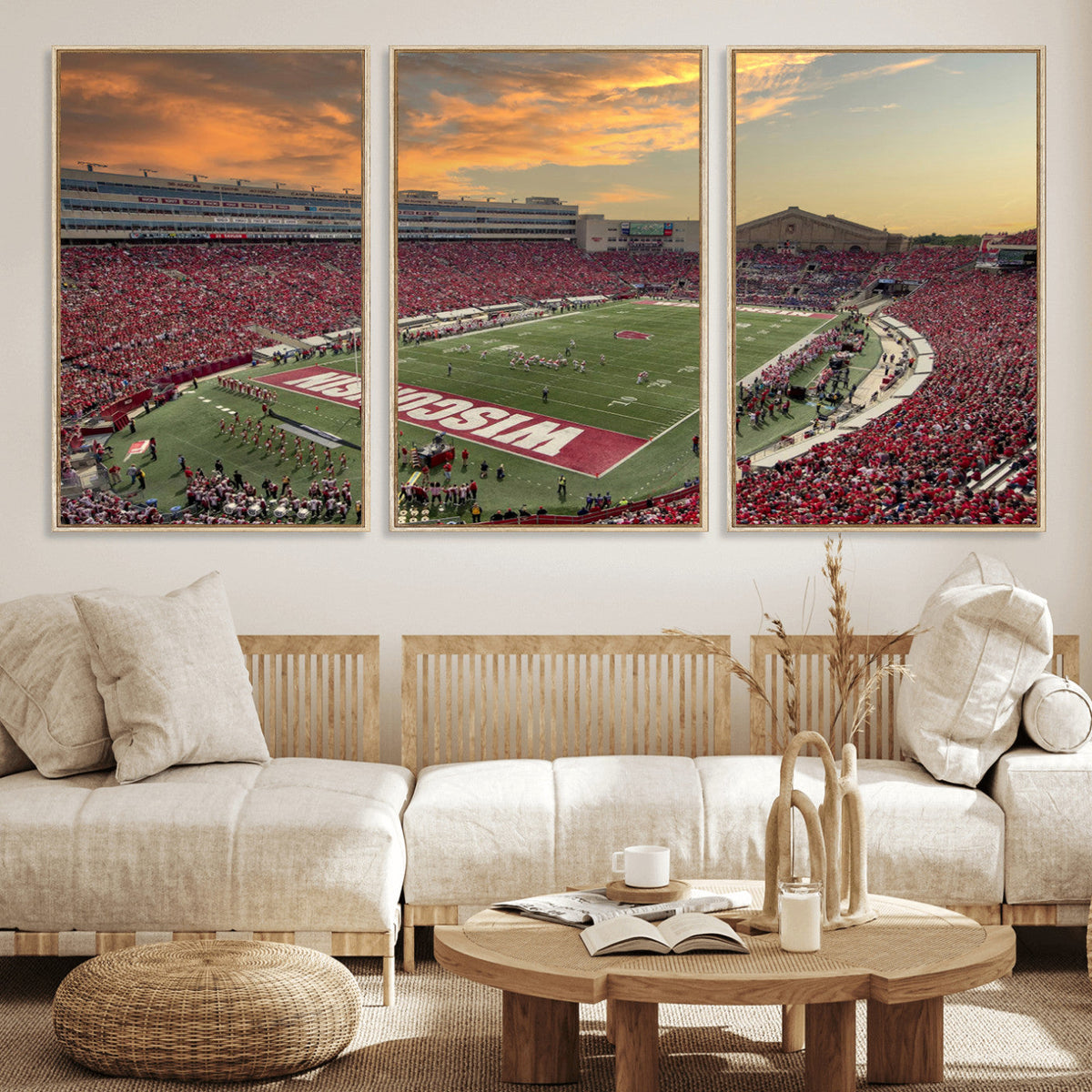 Camp Randall Stadium Wisconsin Badgers Large Wall Art Canvas