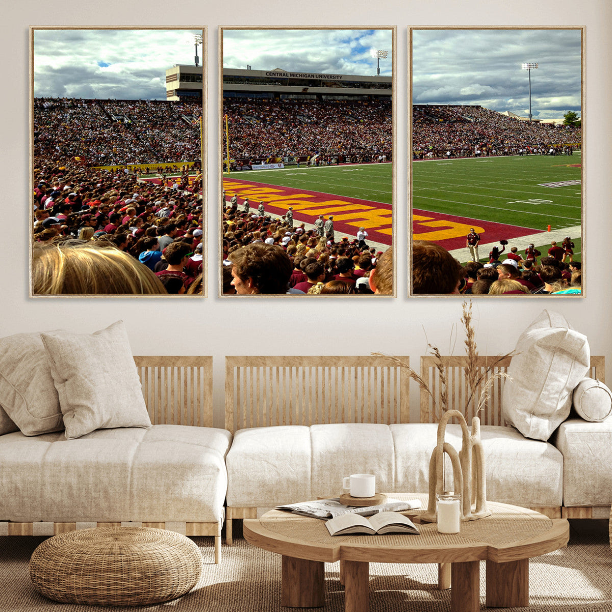 Central Michigan University Chippewas Football Team Print -