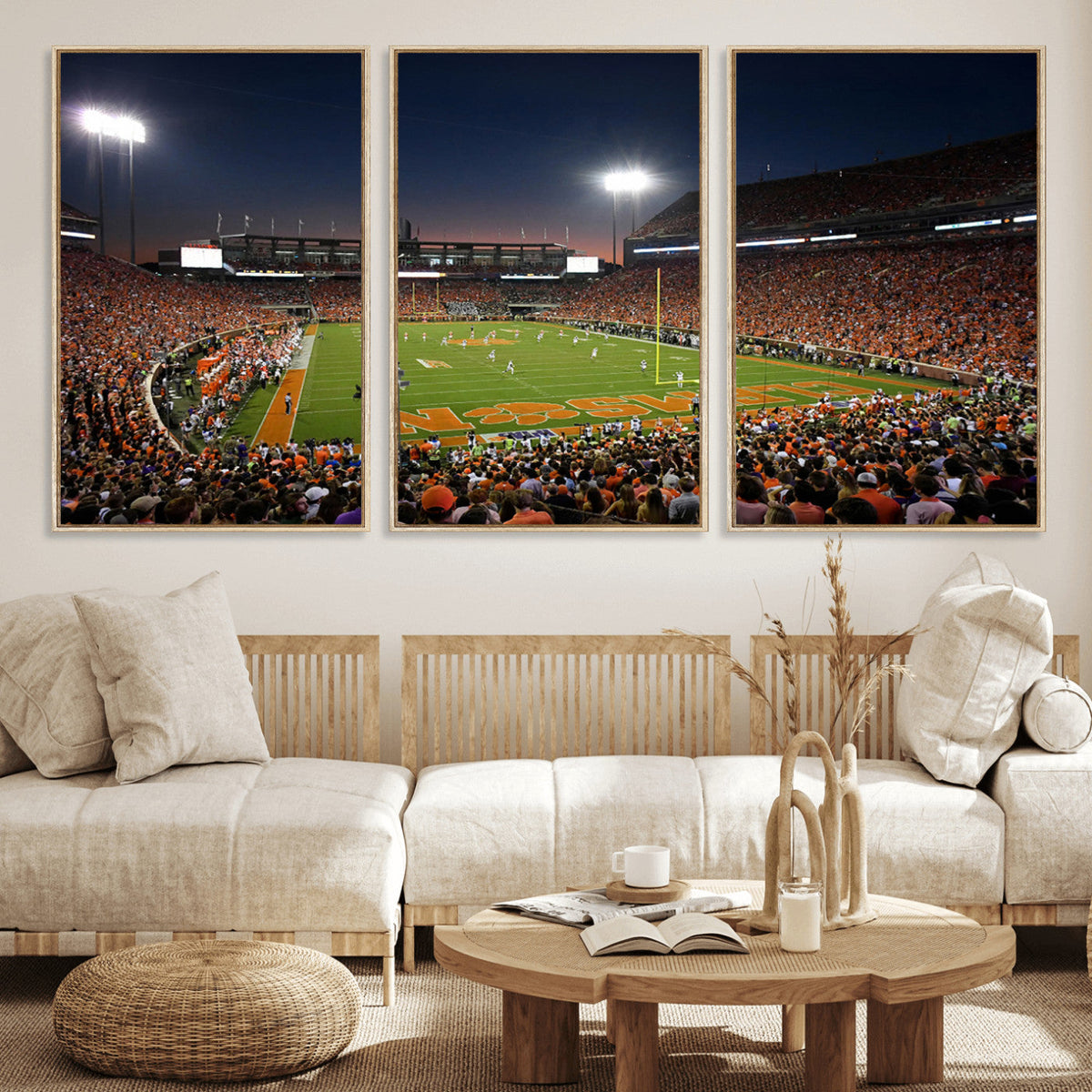 Clemson University Tigers Art Print, Football Team Print -
