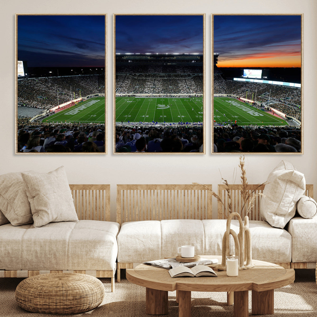 Michigan State Spartans Football Team Print - East Lansing