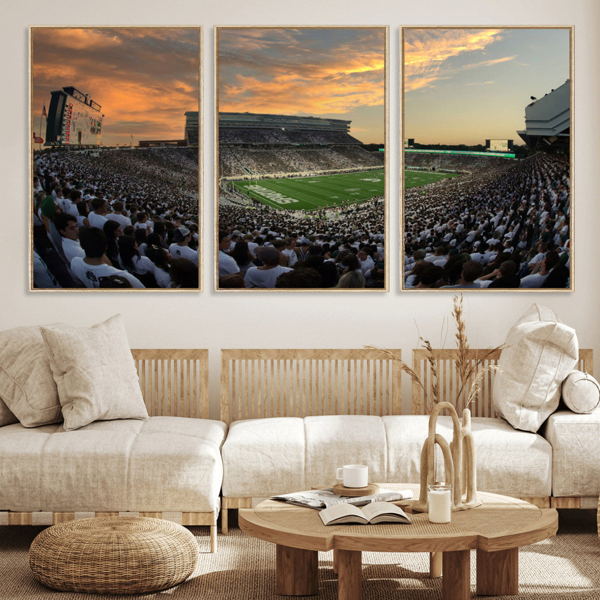 Michigan State Spartans Football Team Print - East Lansing