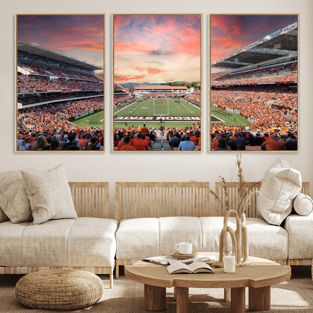 Oregon State Beavers Football Team Print - Corvallis Reser