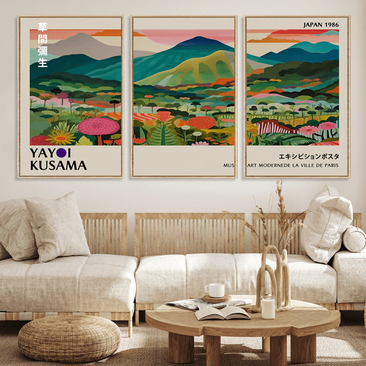 Yayoi Kusama Japan 1986 Canvas – Wabi Sabi Japanese Vibrant