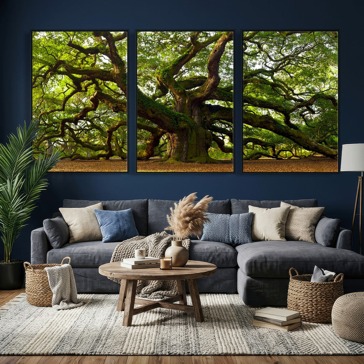 Angel Oak Tree Wall Art Canvas Print | Forest Tree Nature