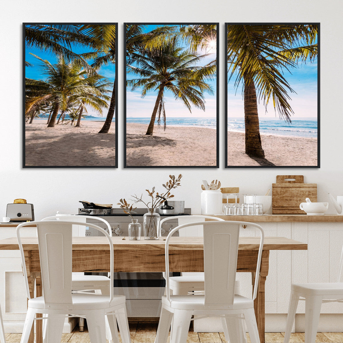 Palm Beach Tropical Island Wall Art Canvas Print