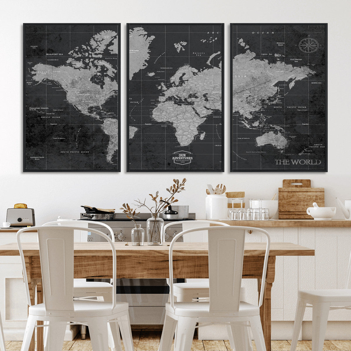 World Map Canvas Print – Detailed Map of the World Wall Art