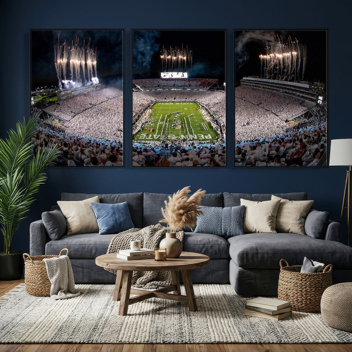 Penn State Football Wall Art Canvas Print – Framed Stadium