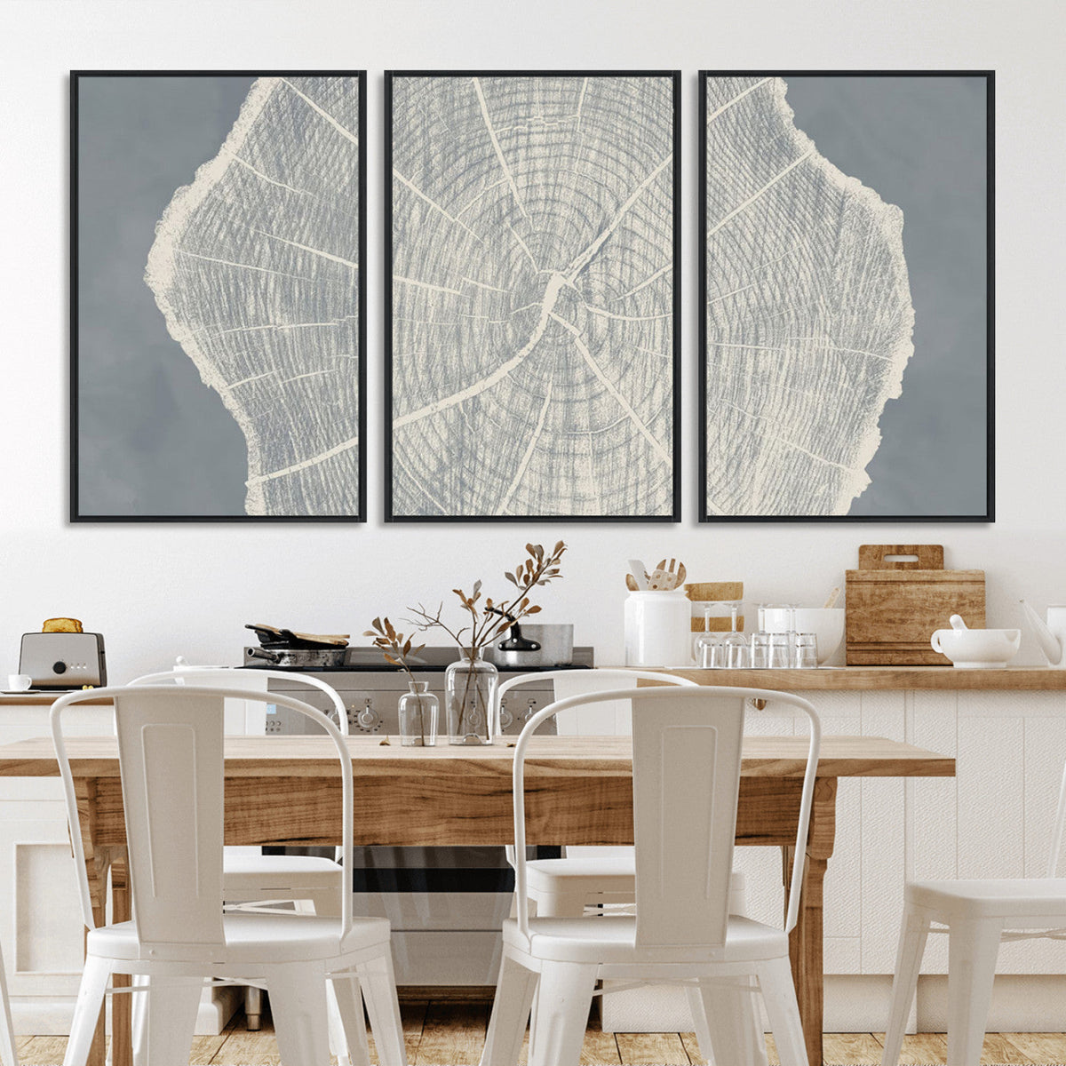Abstract Tree Ring Wall Art Canvas Print – Nature-Inspired,