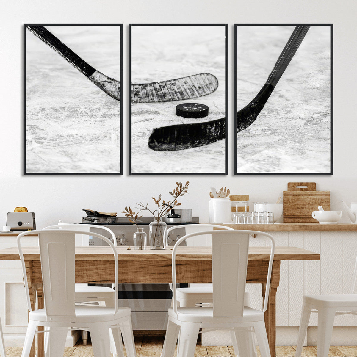 Winter Ice Hockey Sport Canvas Wall Art Print - Hockey Wall