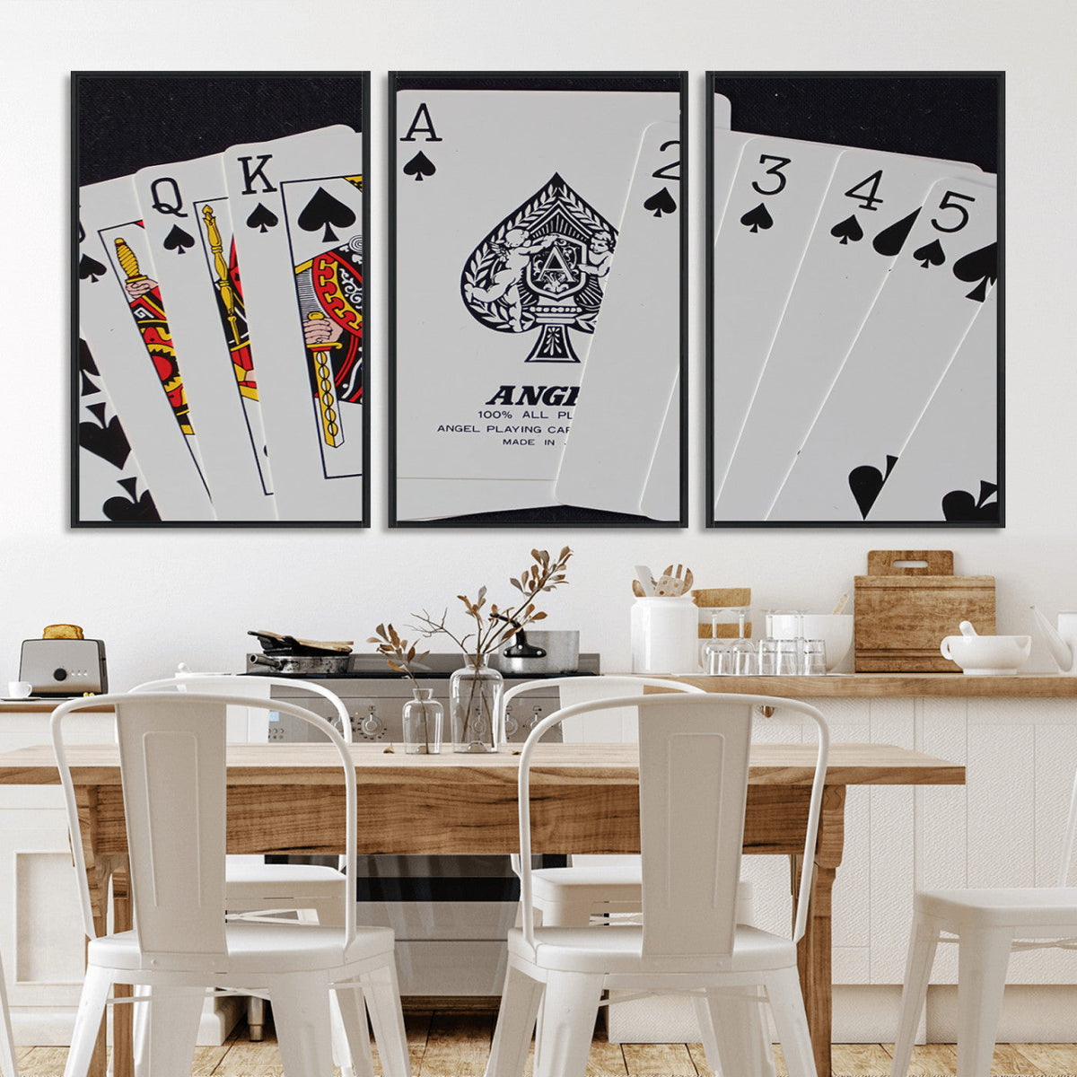 Poker Wall Art - Playing Cards Canvas Wall Art Print - Ace