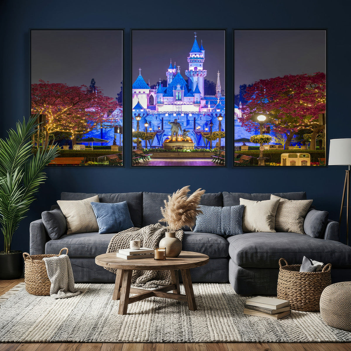Disney Castle Wall Art Canvas Print – Magical Fairytale