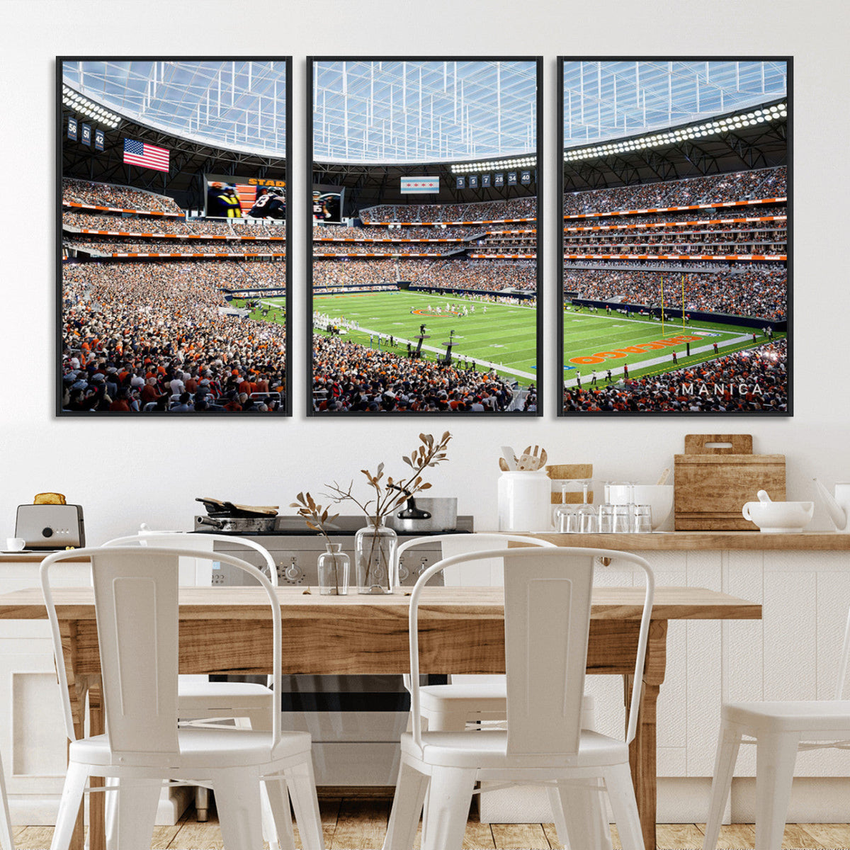 Chicago Bears Soldiers Field Wall Art Canvas Print – Framed