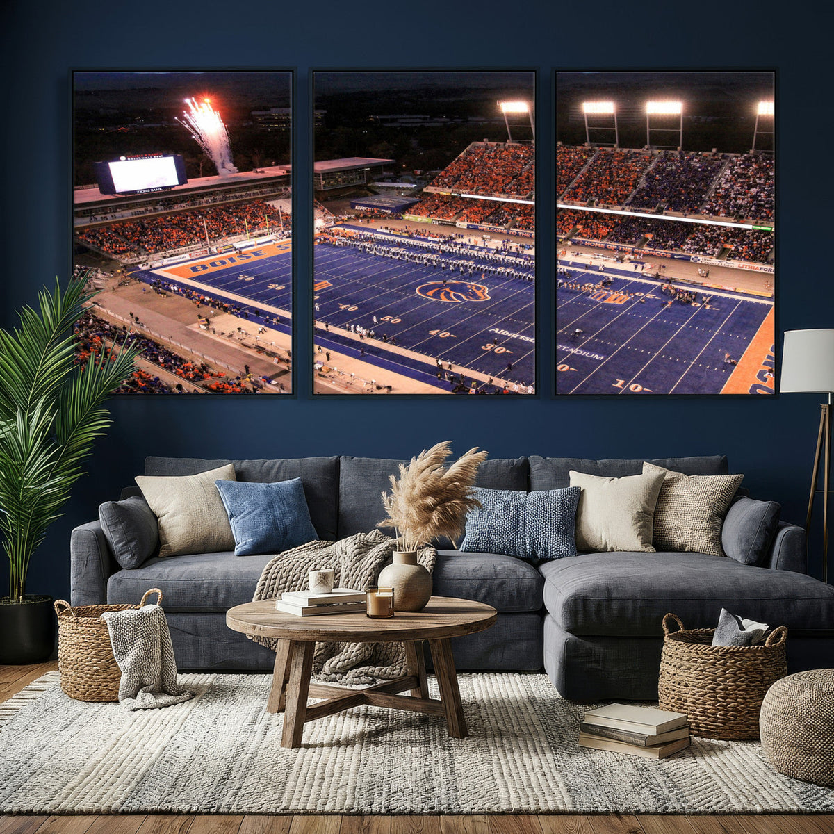 Boise State Stadium Large Wall Art Canvas Print for Living