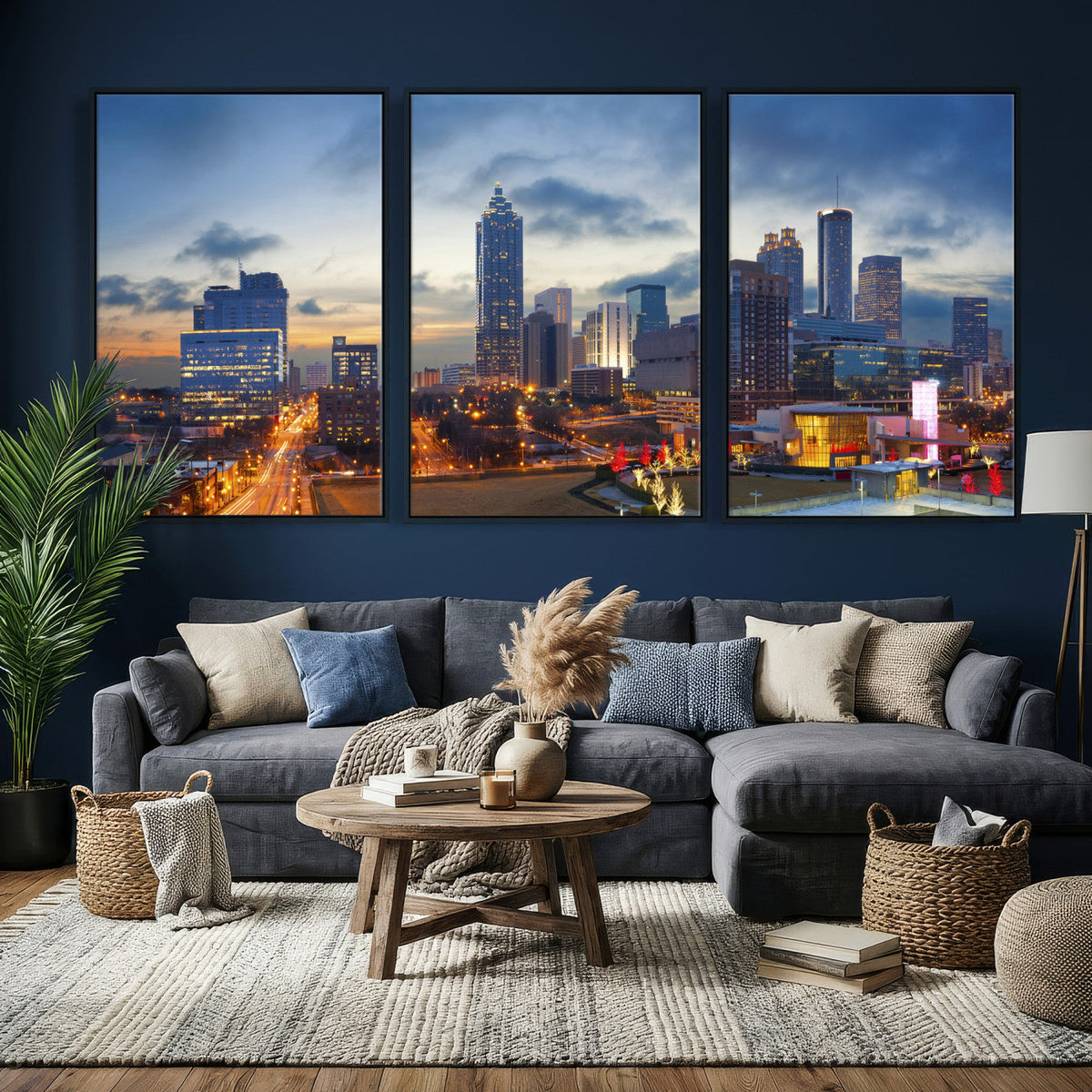 Atlanta Skyline Wall Art Canvas Print, Atlanta Downtown