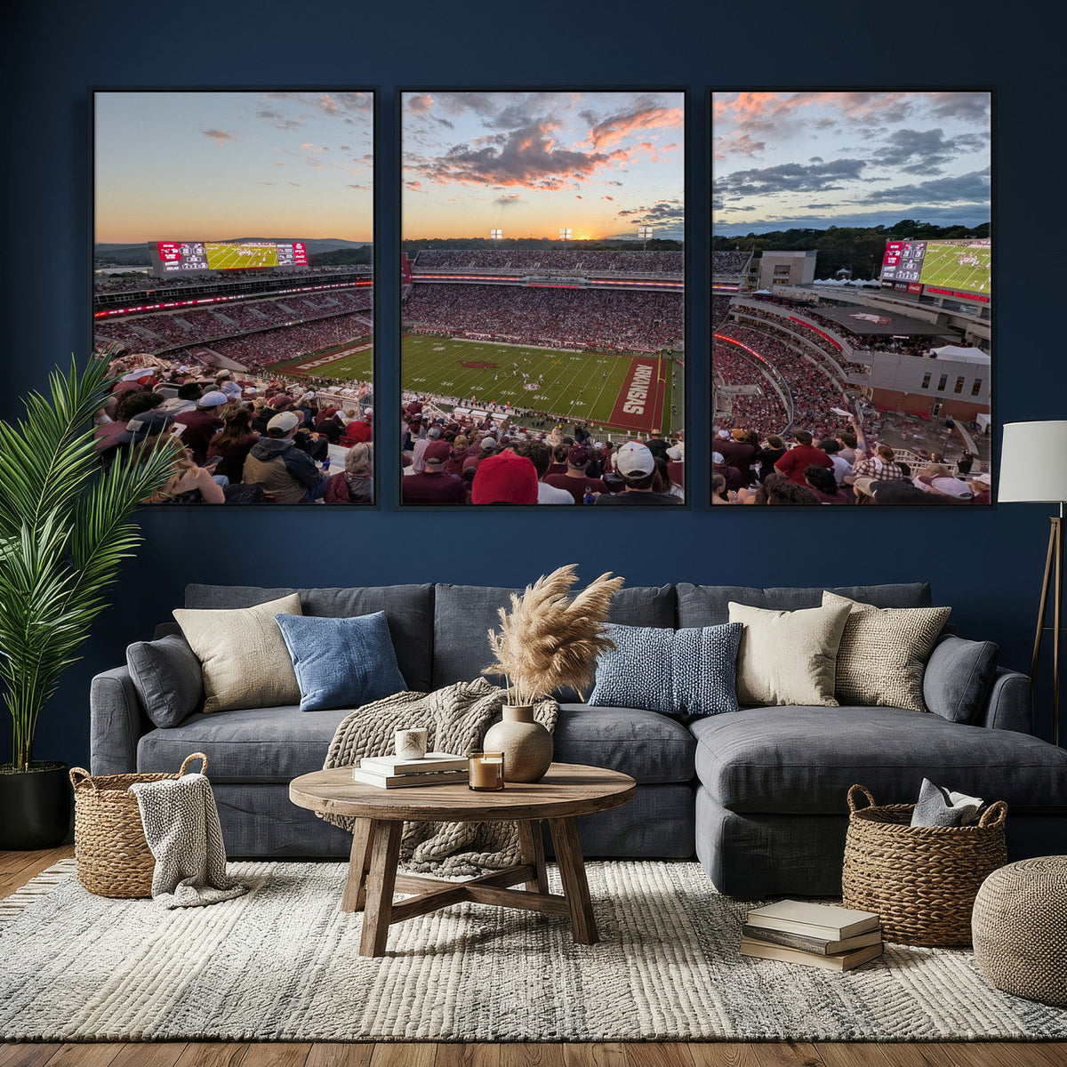 Donald W. Reynolds Razorback Stadium Wall Art Canvas Print –