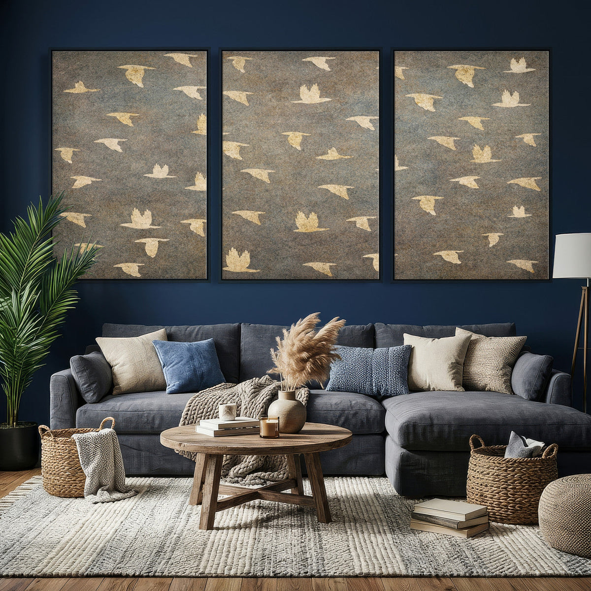 Abstract Birds Wall Art Canvas Print