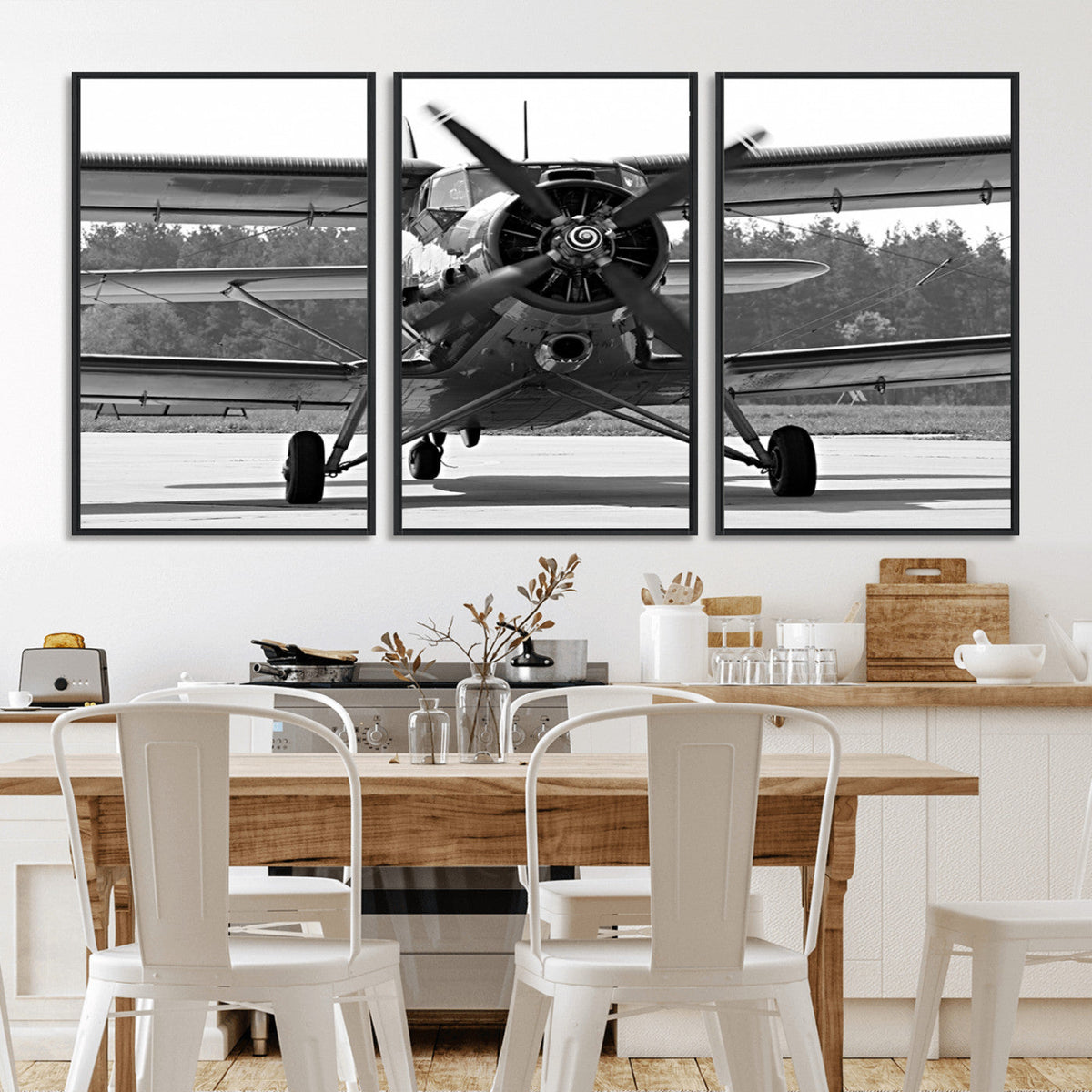 Wall Art Old War Plane Canvas Print
