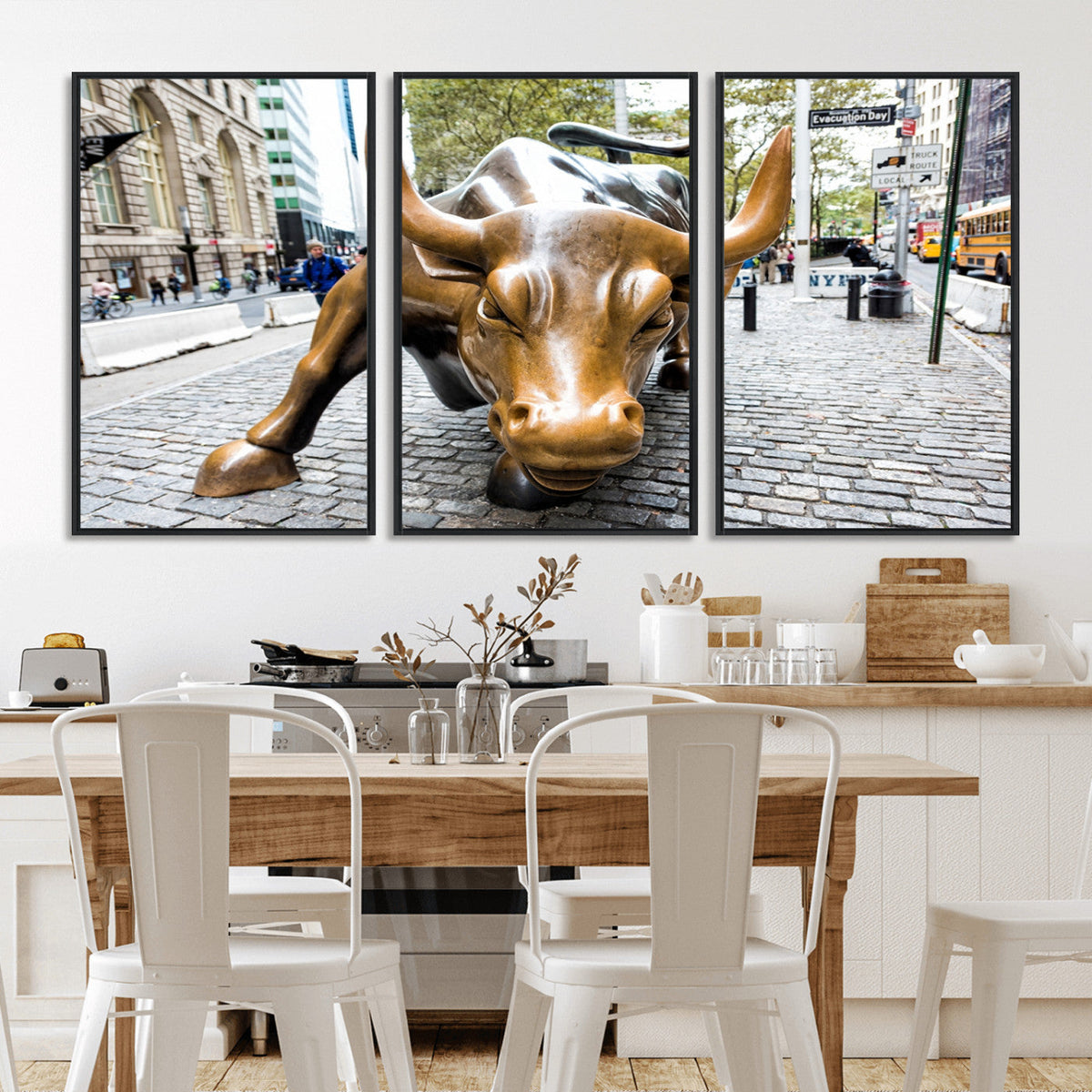 Charging Bull Wall Art Canvas Print