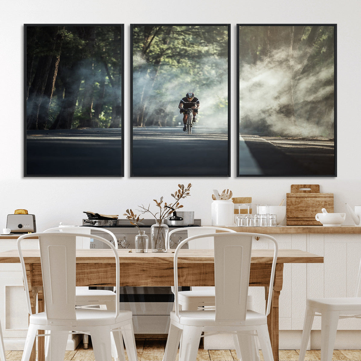 Cycling Road Bike in the Morning, Cycling Road Bike Canvas