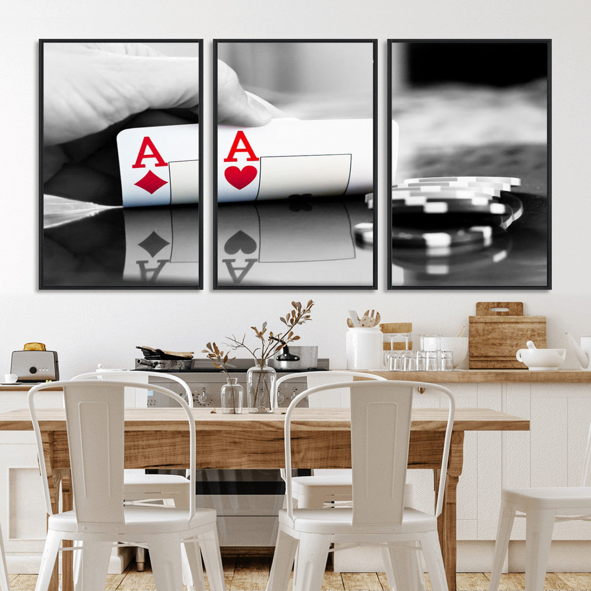 Aces Poker Art Poker Game Wall Art Canvas Print