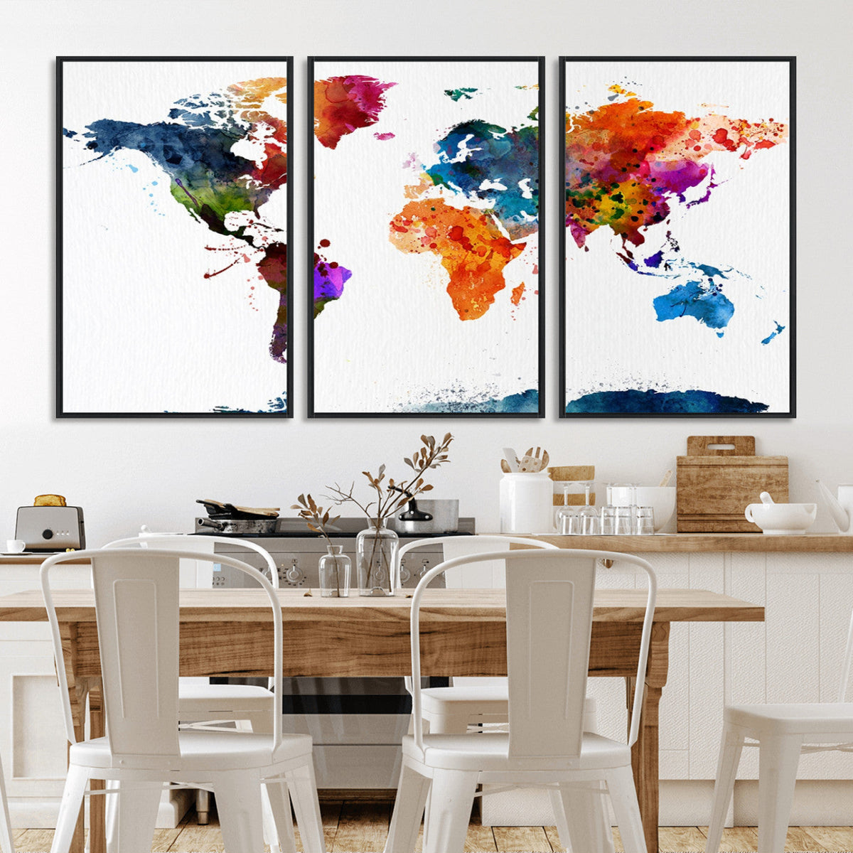 World Map Canvas Print – Detailed Map of the World Wall Art