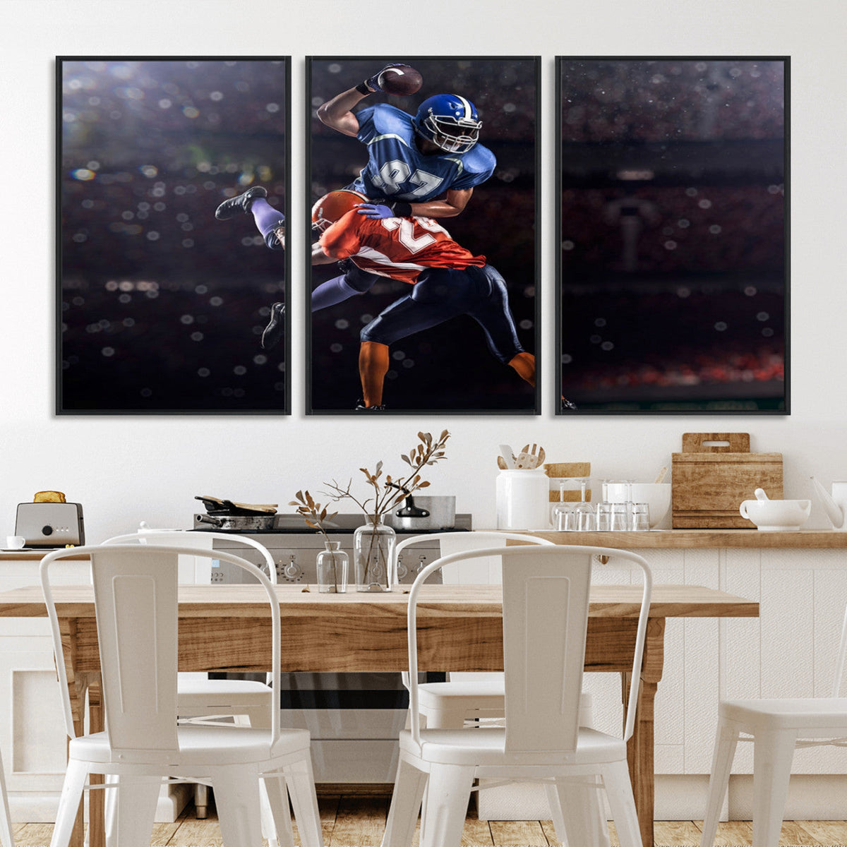 American Football Wall Art Canvas Print, Stadium Sport Wall