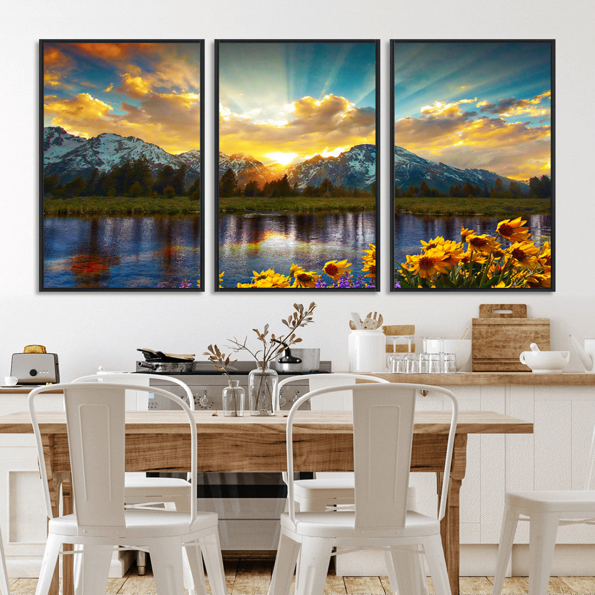 Grand Teton Park Sunrise Wall Art – Vibrant Landscape Canvas