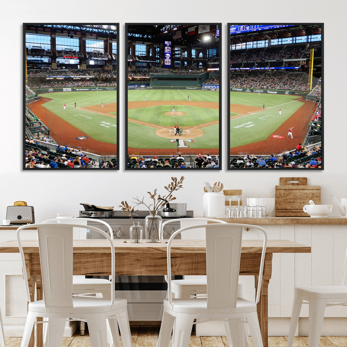 Texas Rangers Baseball Team Print - Arlington Globe Life