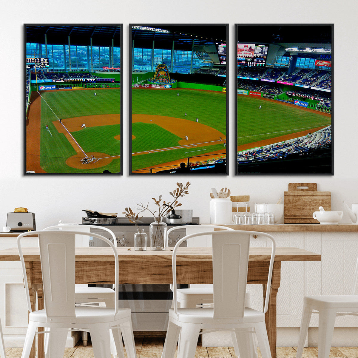 Miami Marlins Baseball Team Print - Miami LoanDepot Park