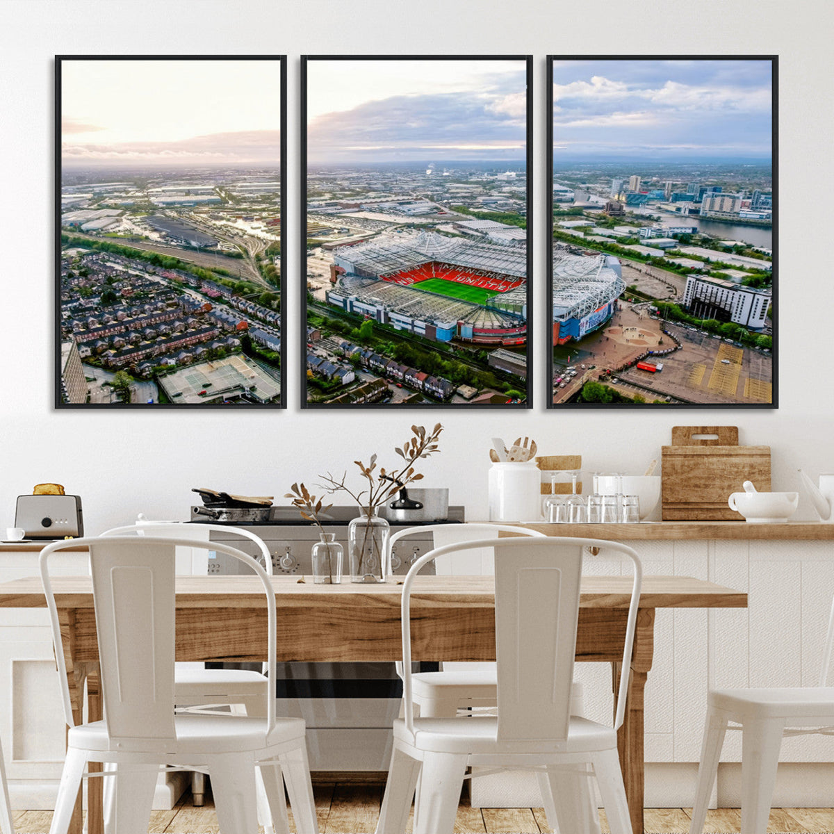 Old Trafford Manchester United Stadium Wall Art Canvas Print