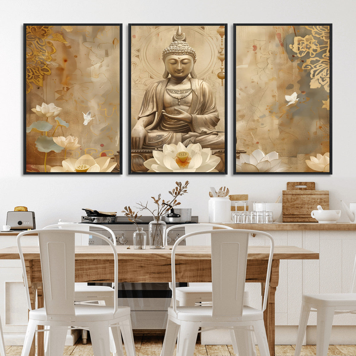 Buddha Wall Art Canvas Print, Buddha Meditation Room Decor,