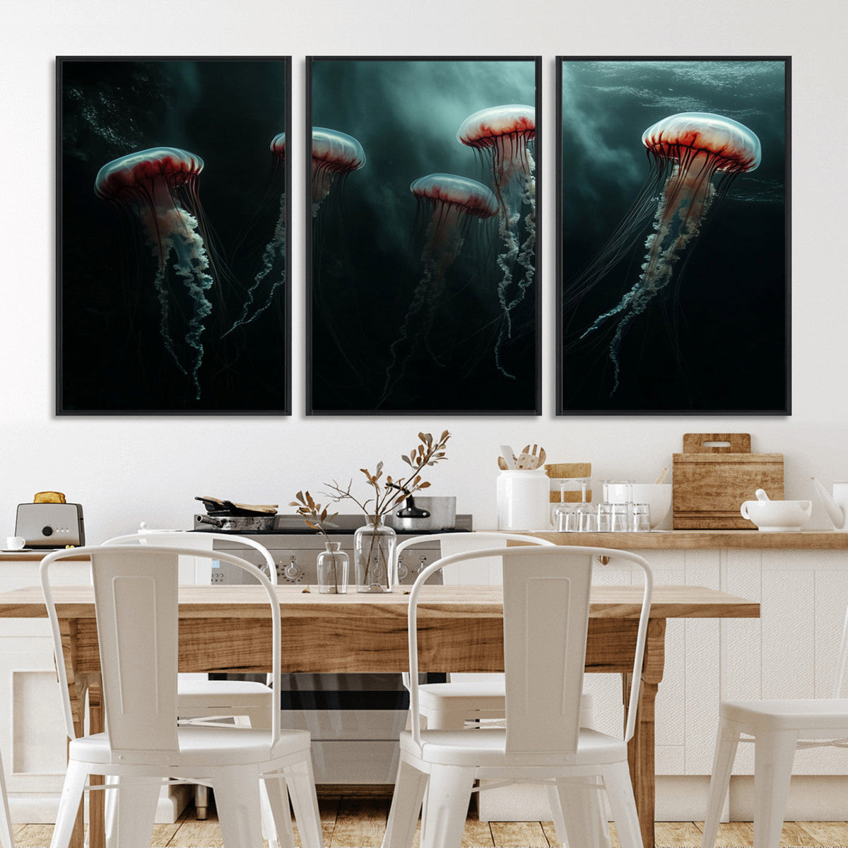 Abstract Jellyfish Wall Art Canvas Print